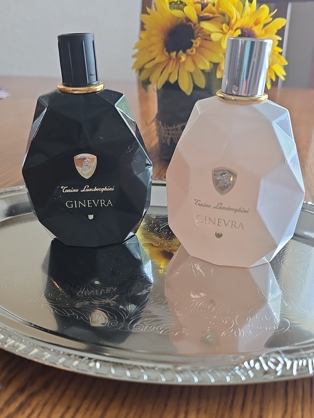 Lamborghini Ginevra Women's Eau de Parfum - Black and White Bottles 3.4 Fl.
